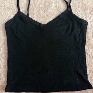 Tilly's Black Lace-Trim Camisole